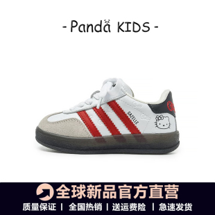 儿童休闲鞋 真皮女童宝宝德训鞋 男童软底运动板鞋 新款 子潮 2026春季