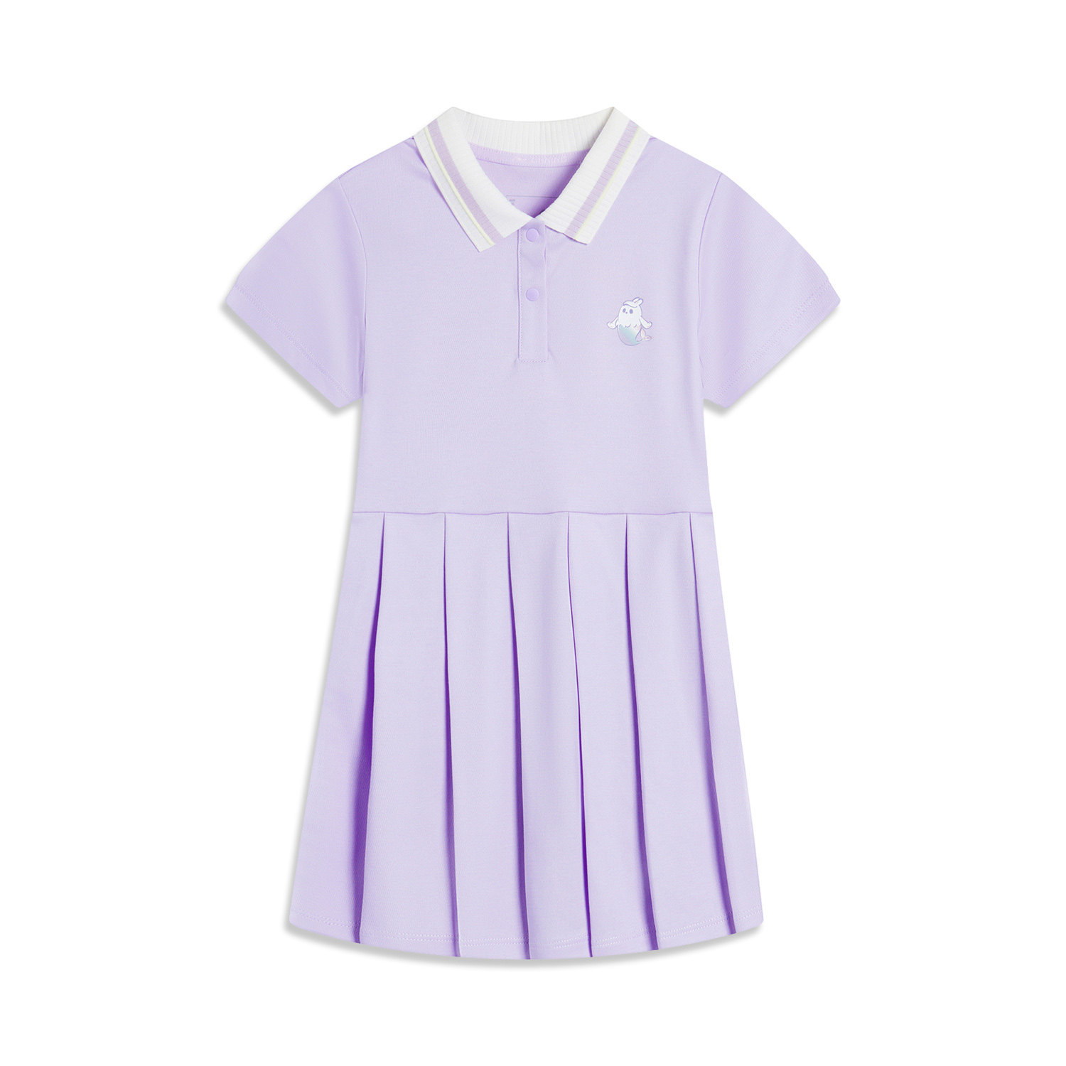 李宁正品2024新款女小童运动生活系列夏季时尚简约连衣裙YSKU090