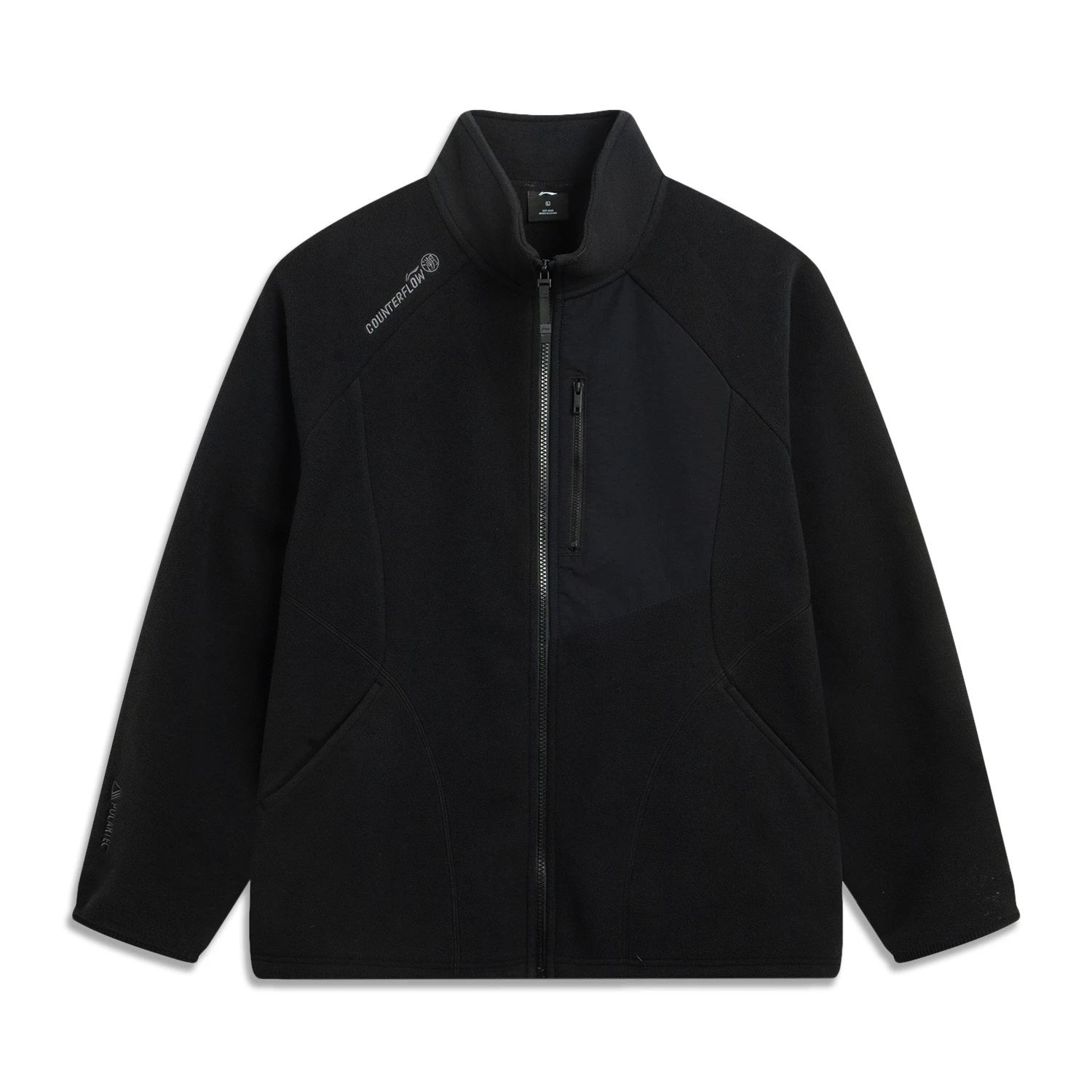 李宁户外CF溯男子2025新款加绒防泼水宽松开衫摇粒绒上衣AWDV917