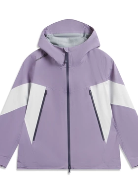 李宁户外CF溯万龙甲冲锋衣黑龘女子防风宽松单层冲锋衣AEMW014