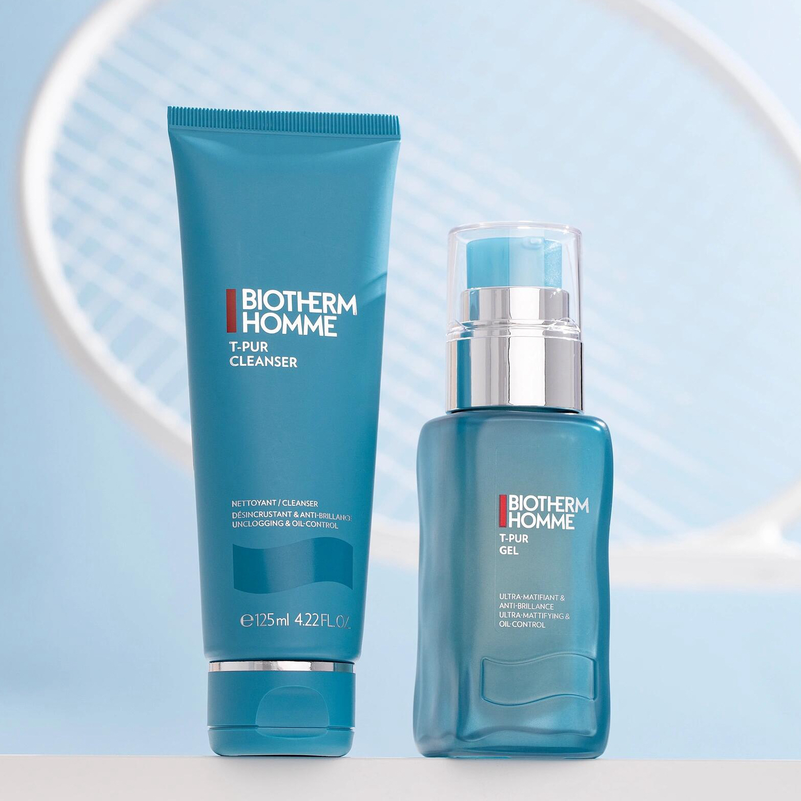 Biotherm碧欧泉男士控油净痘洗面奶润肤乳爽肤水护肤三件套装正品