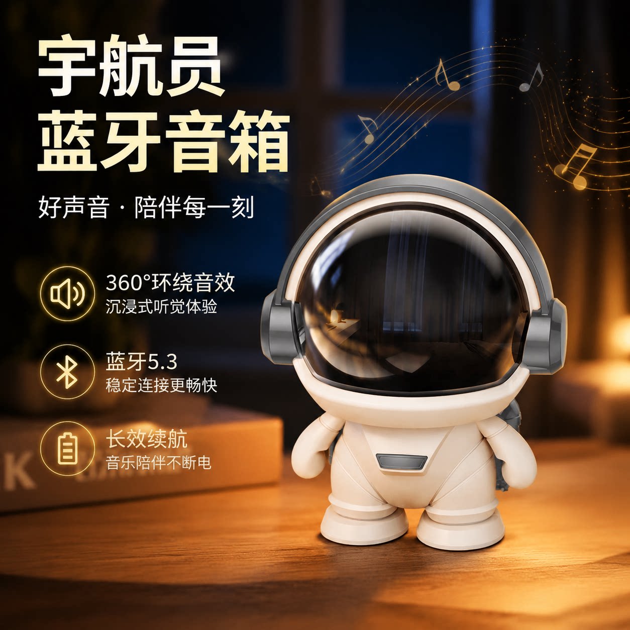 宇航员迷你无线蓝牙音箱可爱小音响高颜值太空人伴手礼生日礼物男