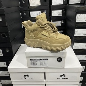 实体专柜意大利设计师轻奢品牌E厚底加绒保暖系带休闲鞋 348R卡其