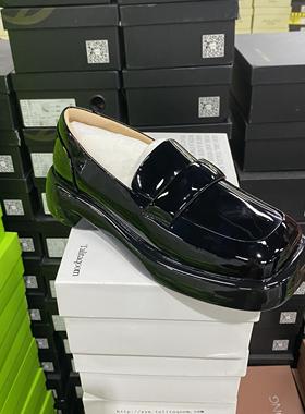 意大利轻奢专柜正品F牛皮亮面单鞋9907黑色