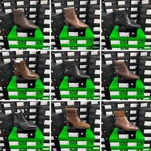 意大利手工真牛羊皮短靴高矮方跟拉链套筒短靴36码合集631-654号