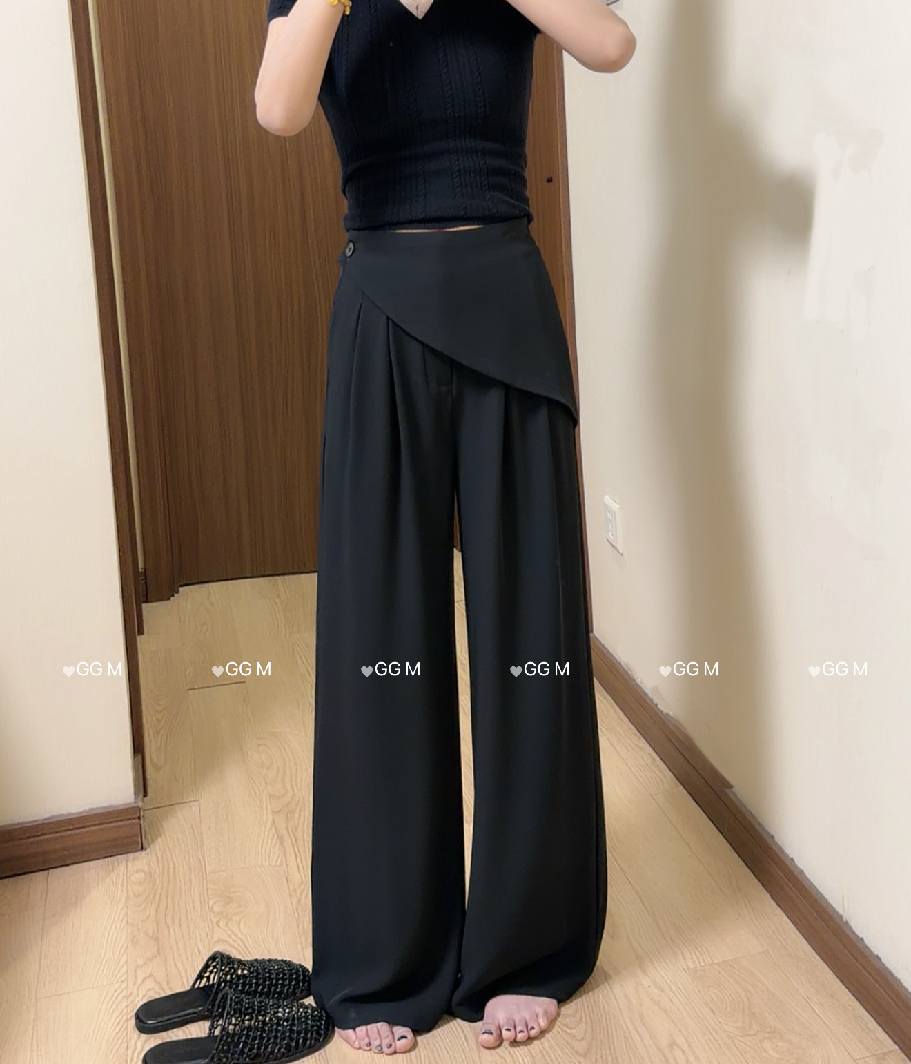 灰色屁帘西装裤女夏季超薄2026新款高腰垂感休闲裤直筒阔腿裤6828