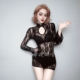 女bgo点舞服 女dj领舞台DS演出服性感网眼套装 新款 酒吧GOGO服装