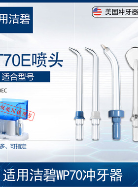 适用洁碧waterpik电动冲牙器喷头配件水牙线WP70EC专用喷嘴替换头