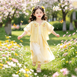汉服女童套装明制国风夏季2026新款小女孩古风绝美中式儿童唐装