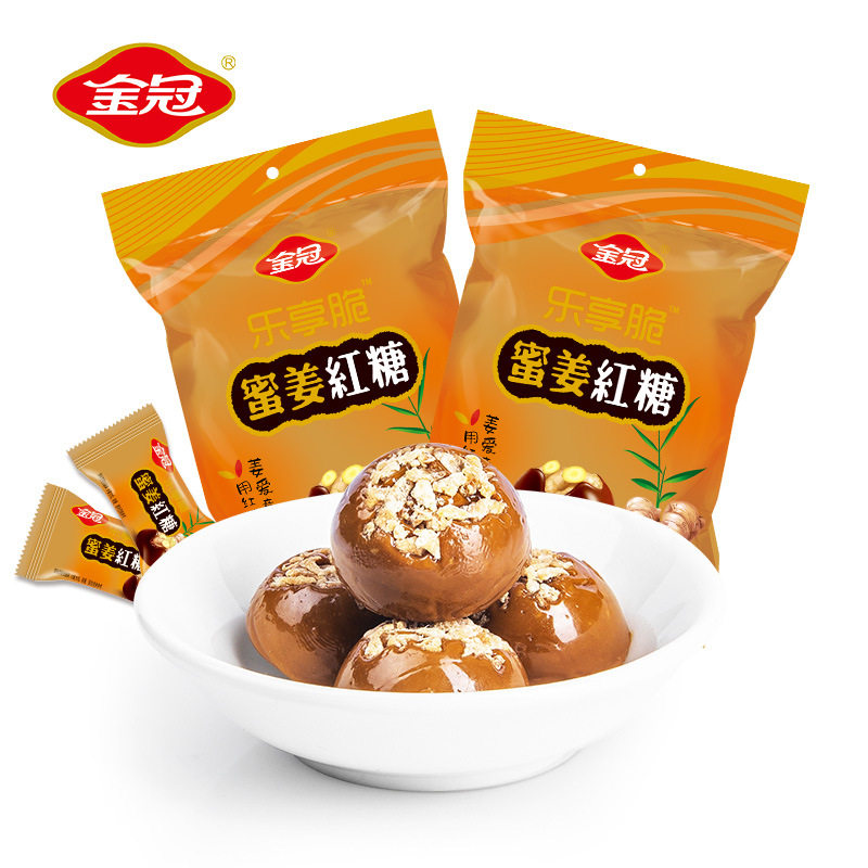 金冠蜜姜红糖428g过年货糖果夹心硬糖满月结婚喜糖零食散装批发