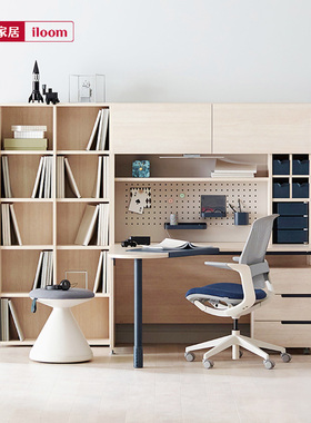 iloom书桌学习桌椅套装儿童书柜书架课桌椅一体组合家用ROY一体桌