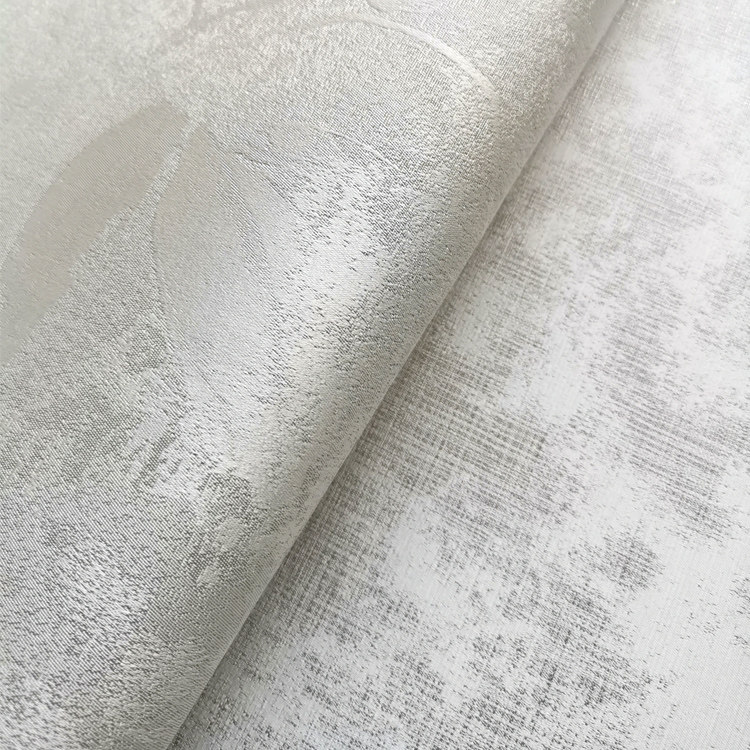 复古提花隐花暗花斑驳高级灰无缝墙布 美式法式背景墙壁布银灰色