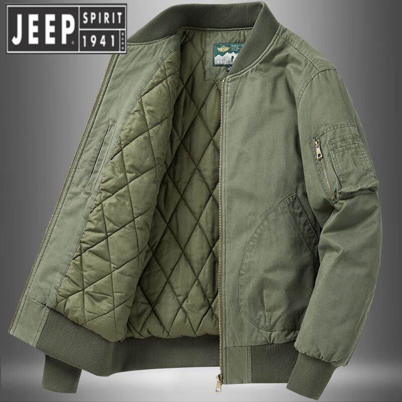 吉普(JEEP)2023秋冬季飞行员夹克棉服男宽松大码纯棉工装棒球服夹属于什么档次？