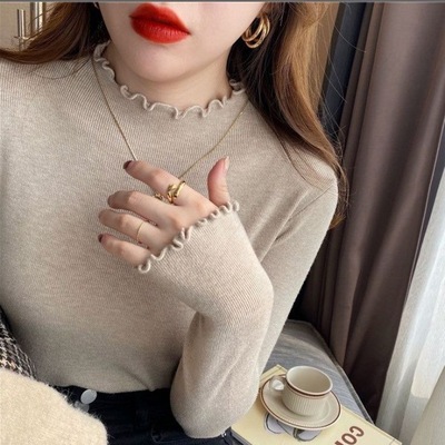 东莞大朗品牌新款木耳边毛针织衫