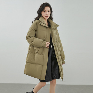 冬季高端立领九江羽绒服女款嘉兴平湖女中长款韩版加厚外套羽绒服