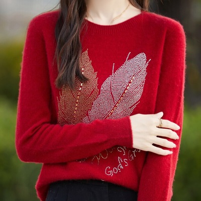 秋冬季一线成衣套头圆领