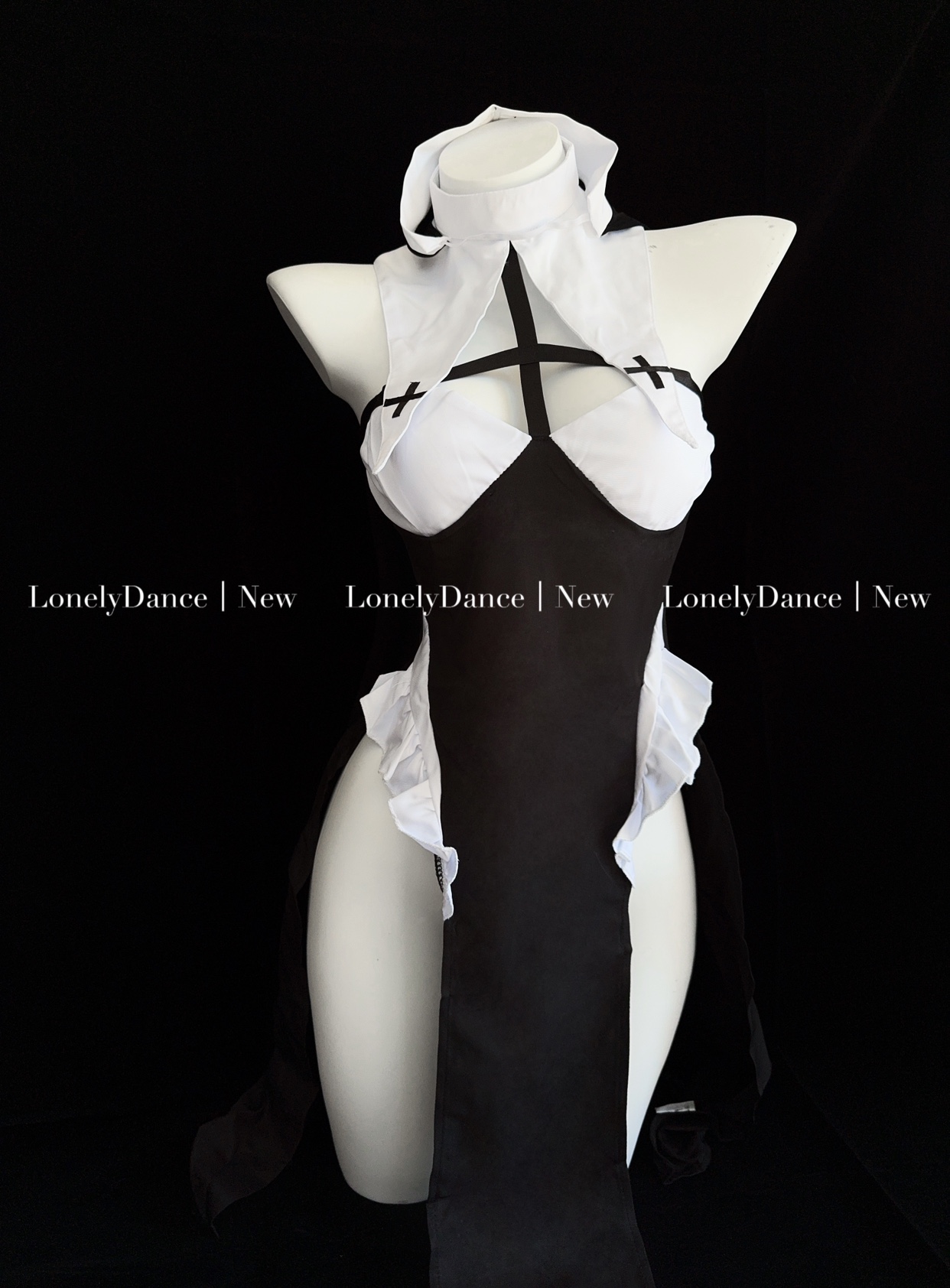 LonelyDance【万圣节特选】修道院cos修女透视长裙纯欲套装制服