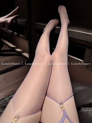 Lonelydance銮光*性感油亮可拆卸吊带丝袜极光分体丝袜透明丝滑女