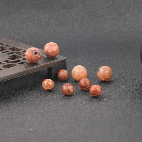 圆珠串珠子三眼天珠三眼佛饰复古天珠DIY配件仿旧散珠