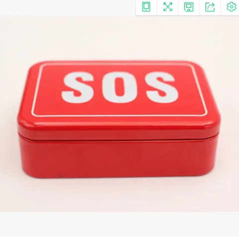 AT9016-1工具收纳盒SOS盒生存救生野外凹凸户外铁盒求生应急包