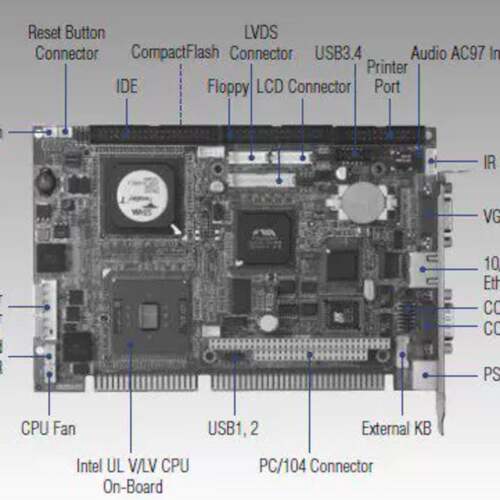 议价研华DMS-BC10 工业主板 N455 DDR3 ITX可维修翻新