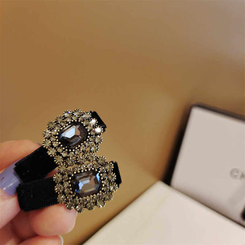 丝绒发夹方形水钻对夹精致小巧高级闪亮侧边夹刘海夹气质小夹子女,饰品/流行首饰/时尚饰品新,发饰,淘宝优惠券,粉丝福利购,淘宝优惠卷