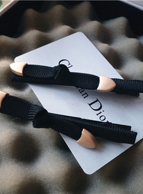 韩国发饰品简约金属扣蝴蝶结一字鸭嘴夹刘海发夹边夹