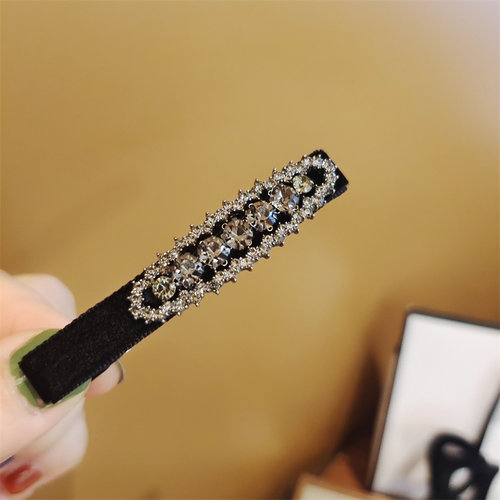 边夹鸭嘴夹丝绒捷克钻时尚简约