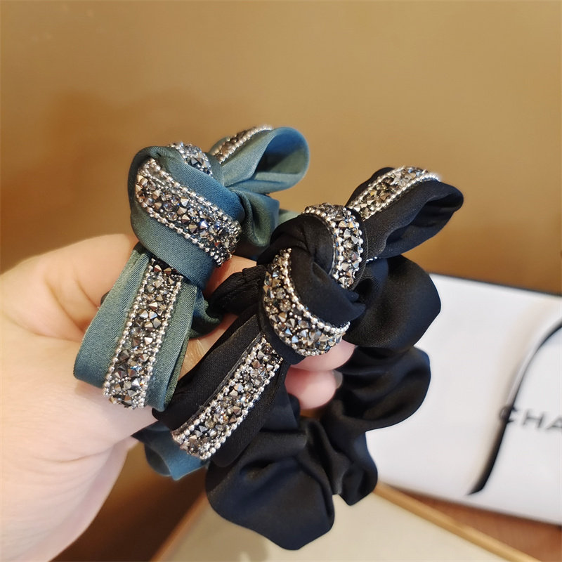 韩国东大门纯色布艺蝴蝶结发圈简约欧钻闪钻大肠圈扎马尾头绳皮筋,饰品/流行首饰/时尚饰品新,发饰,淘宝优惠券,粉丝福利购,淘宝优惠卷