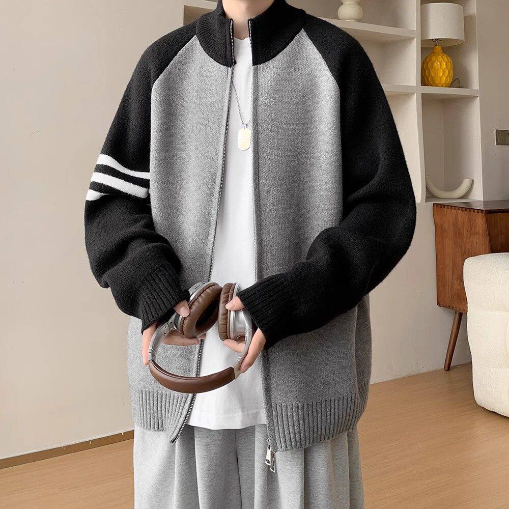 1506A/GMM0040/P53秋冬季韩系高级感冷淡风宽松针织衫，男装针织衫/毛衣，星座1506A