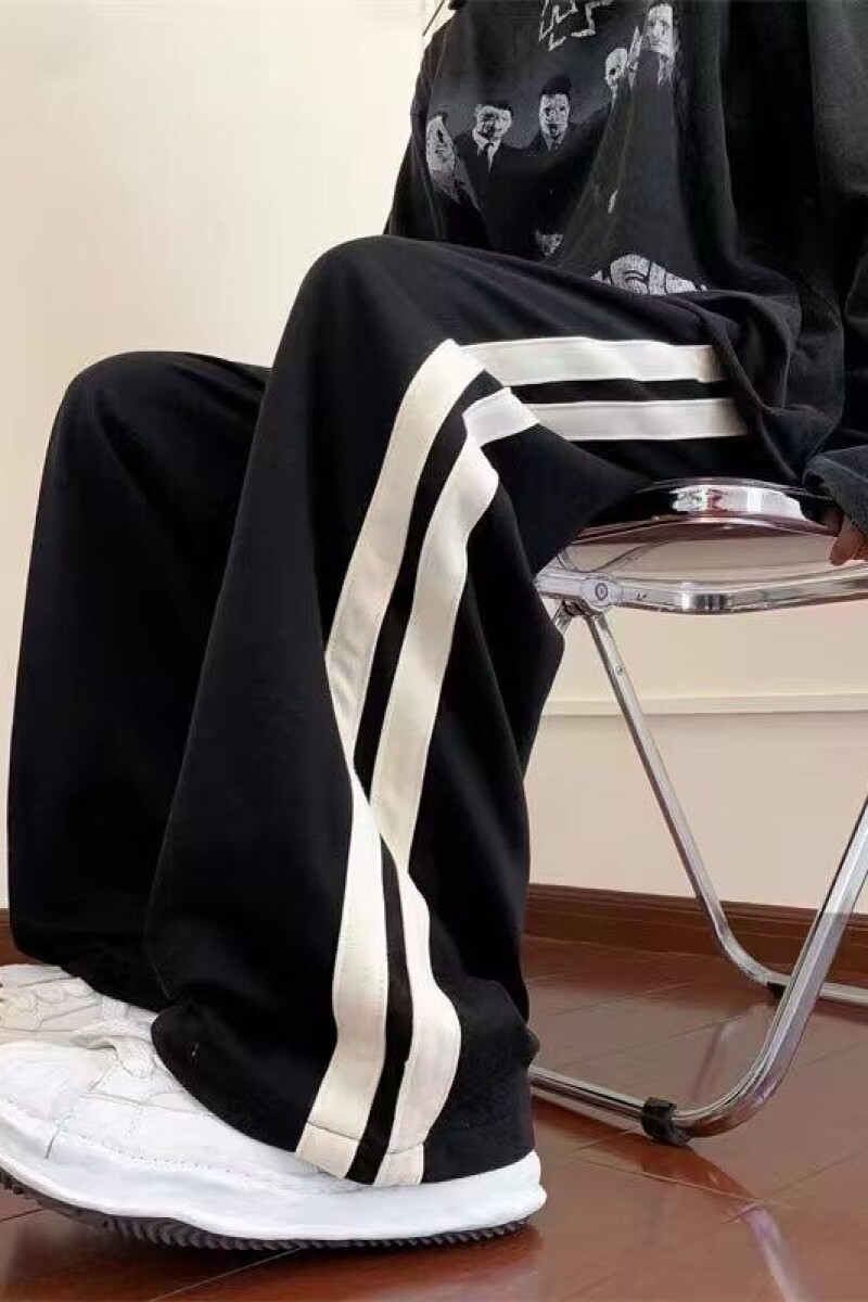 1506A/GK480/P28新款条纹松紧腰纯色百搭时尚运动休闲男士长裤，男装休闲裤，星座1506A