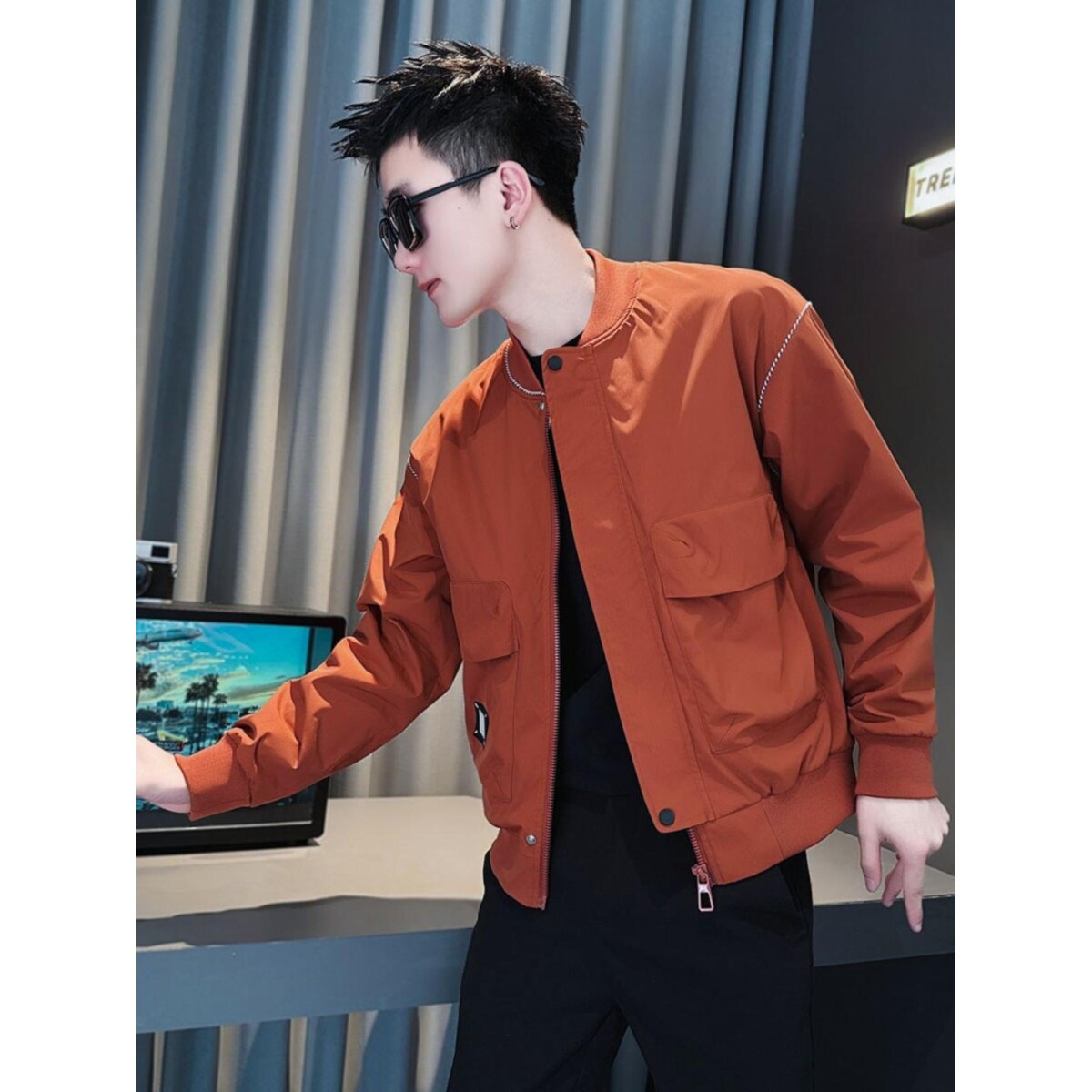 1506A/GG710/P76春秋新款高级感痞帅风潮牌百搭外套2，女装短外套，星座1506A