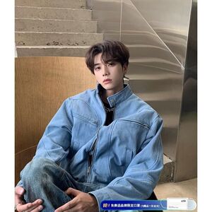 1506A/GM93330/P76男士秋季潮牌宽松立领潮流痞帅拉链夹克2图片