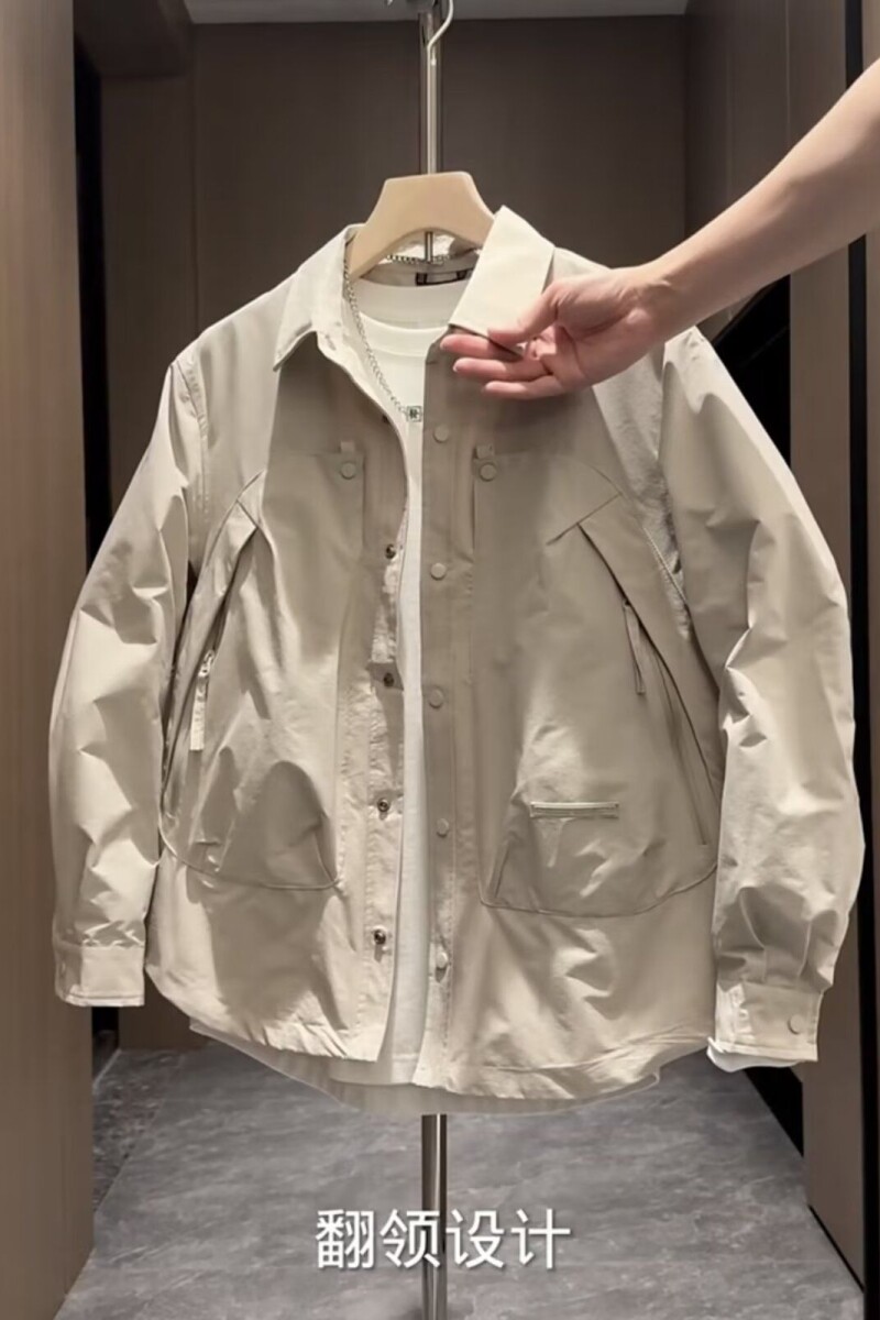 1506A/G80740/P61春秋新款工装拉链口袋夹克外套男女款冲锋衣1,男装夹克,星座1506A