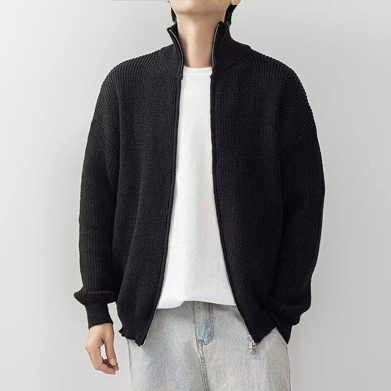 1506A/G55090/P62开衫毛衣休闲慵懒风V领针织衫男纯色外套潮图片