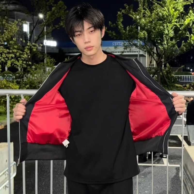 1506A/G55210/P68秋春季高级感痞帅短款正肩廓形棒球服1,男装夹克,星座1506A