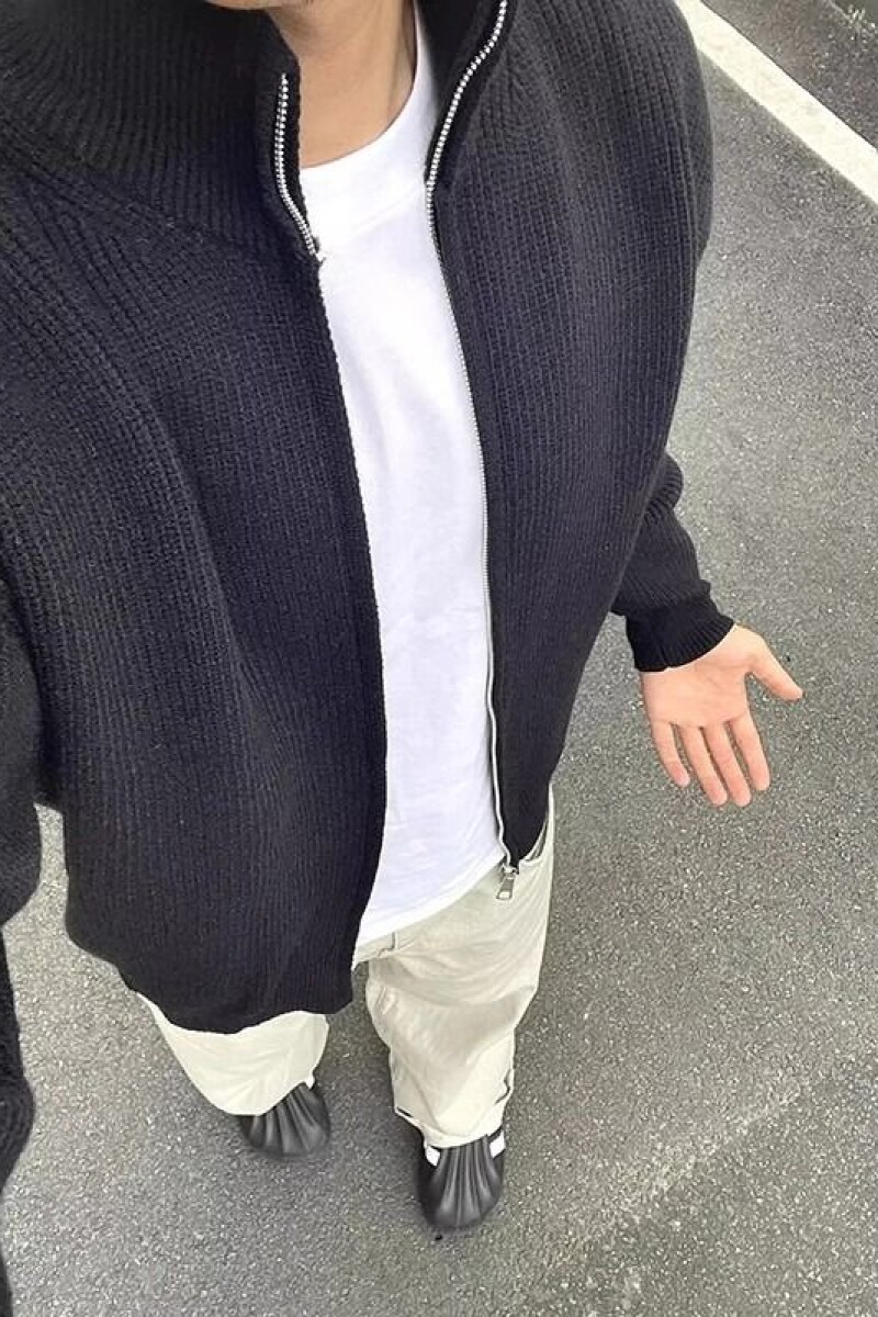 1506A/GK170/P60立领开衫拉链毛衣复古高级感男女休闲针织衫外套1图片