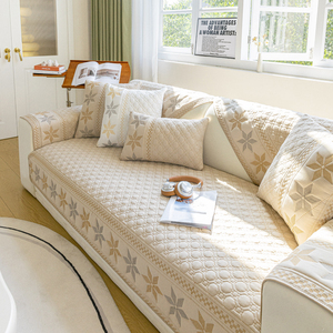 轻奢高级感沙发垫布四季通用防滑皮坐垫子客厅套罩新款2025全盖巾