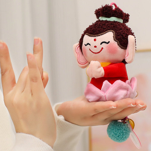 莲花佛小挂件玩偶可爱毛绒玩具