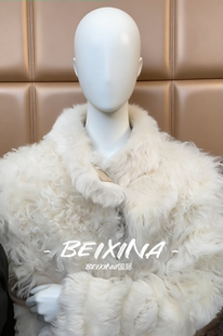 【郭宇欣】明星同款进口托斯卡纳真羊皮毛一体短款皮草外套女装