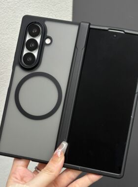 适用三星zfold7手机壳zfold6硅胶软壳w24折叠屏fold5保护套磁吸flod4外壳铰链全包中轴w23男超薄6新款5代外壳