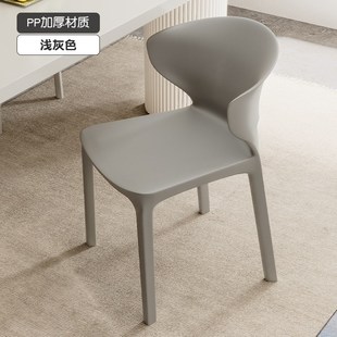 网红塑料椅子加厚家用餐椅休闲餐厅靠背椅书桌椅商用吃饭餐桌凳子