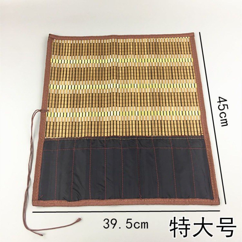 笔帘竹制毛带口袋中号大号文房用品用品画具画材放置毛