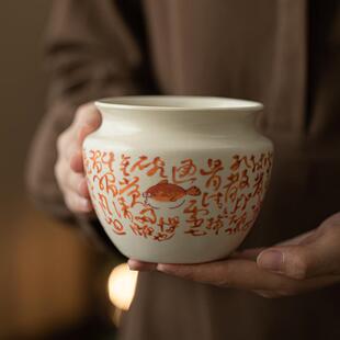 苏打釉陶瓷建水家用茶洗水洗小号茶渍缸茶桌摆件功夫茶道零配件