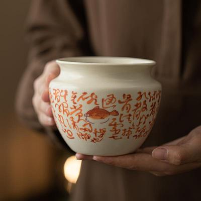 苏打釉陶瓷建水家用茶洗水洗小号茶渍缸茶桌摆件功夫茶道零配件