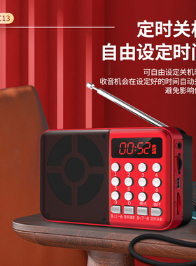 金正C13定时关机老人收音机便携式蓝牙插卡u盘充电MP3播放器音箱