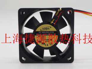 滚珠 变频器风扇 24V 6CM 6025三线 AD0624MB 全新原装 A72GL ADDA