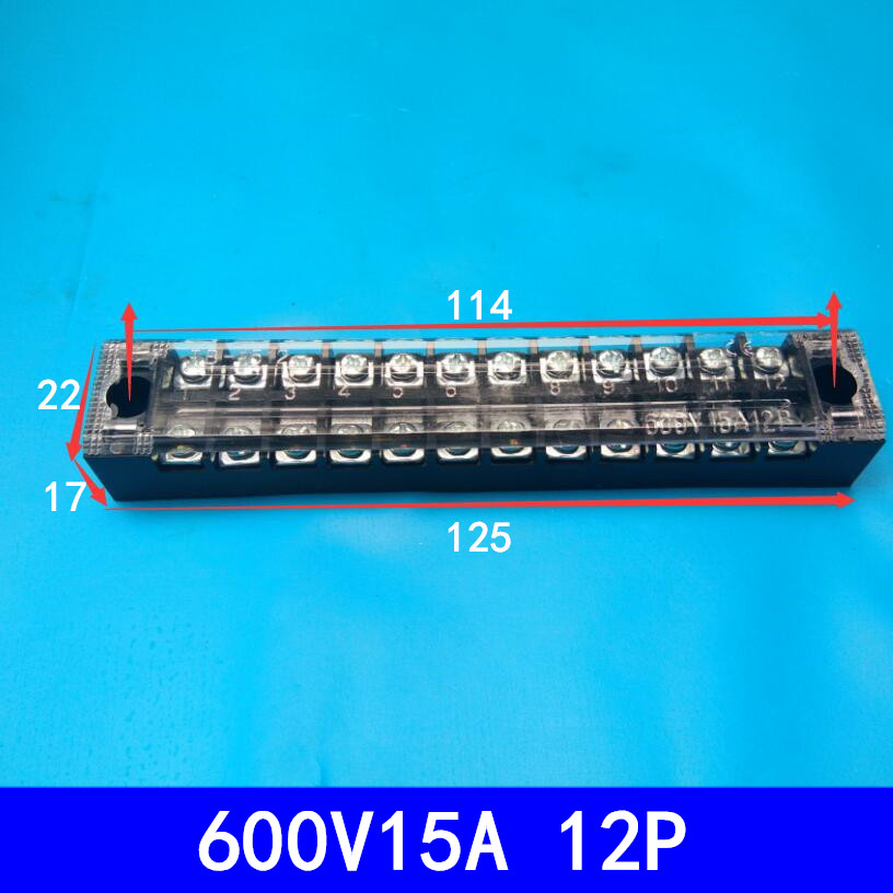 雕刻机电机TB-1504日式接线端子排固定式接线端子板厚件15A4位4P