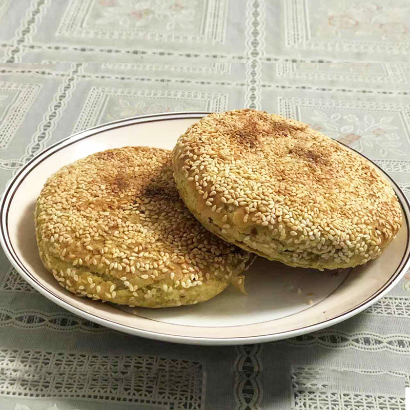 陕西安康西关特产吊鏊烧饼芝麻馍炕炕馍炊饼甩饼馍馍10个包邮