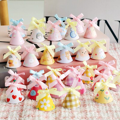 蛋糕装饰迷你笑脸生日帽插件插牌